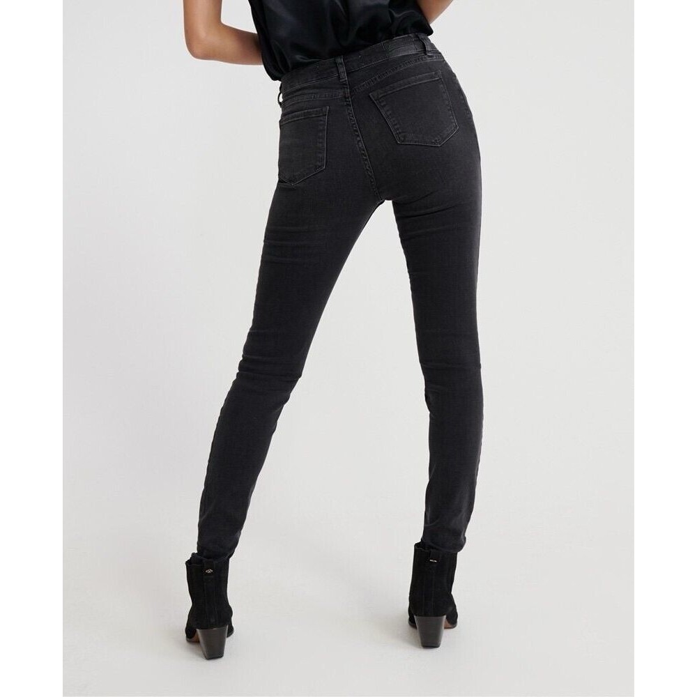 SUPERDRY Jeans Sophia Slim Stretch Black Skinny Size 26/30